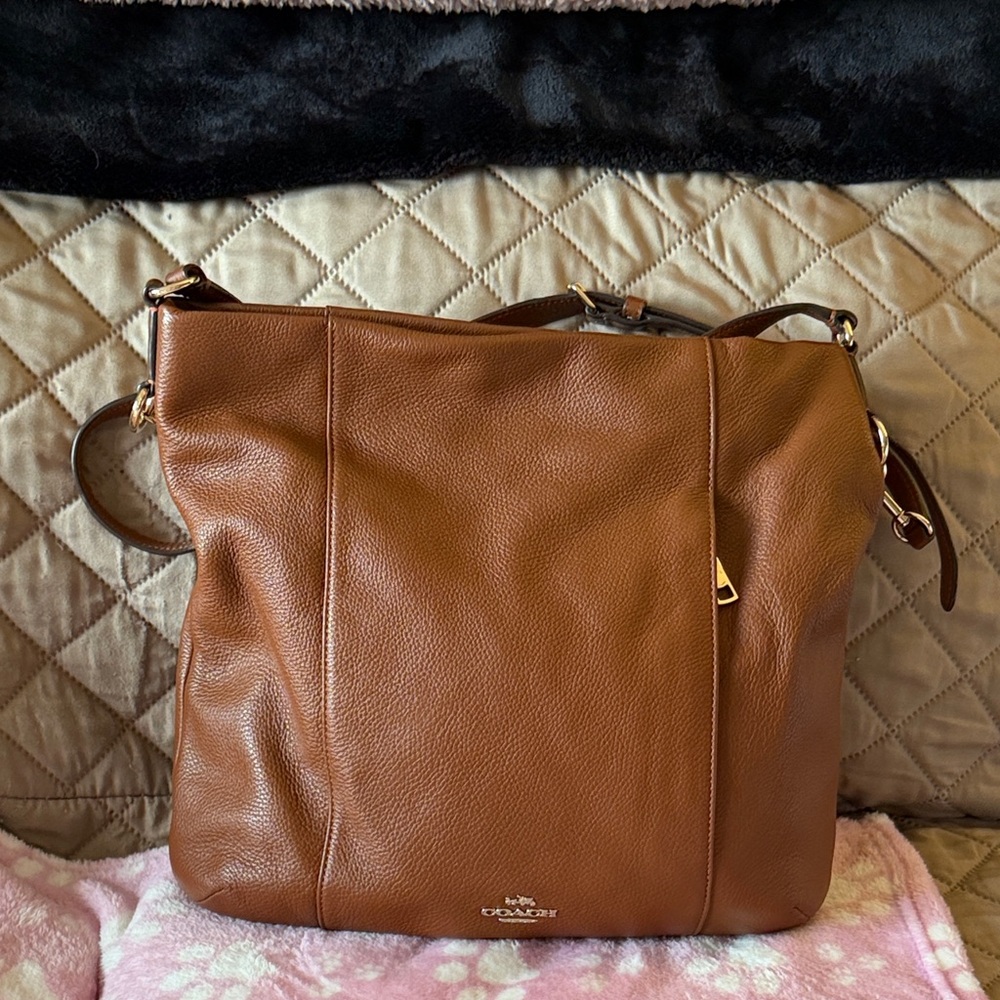 Coach Brown Leather Shoulder/Crossbody Bag